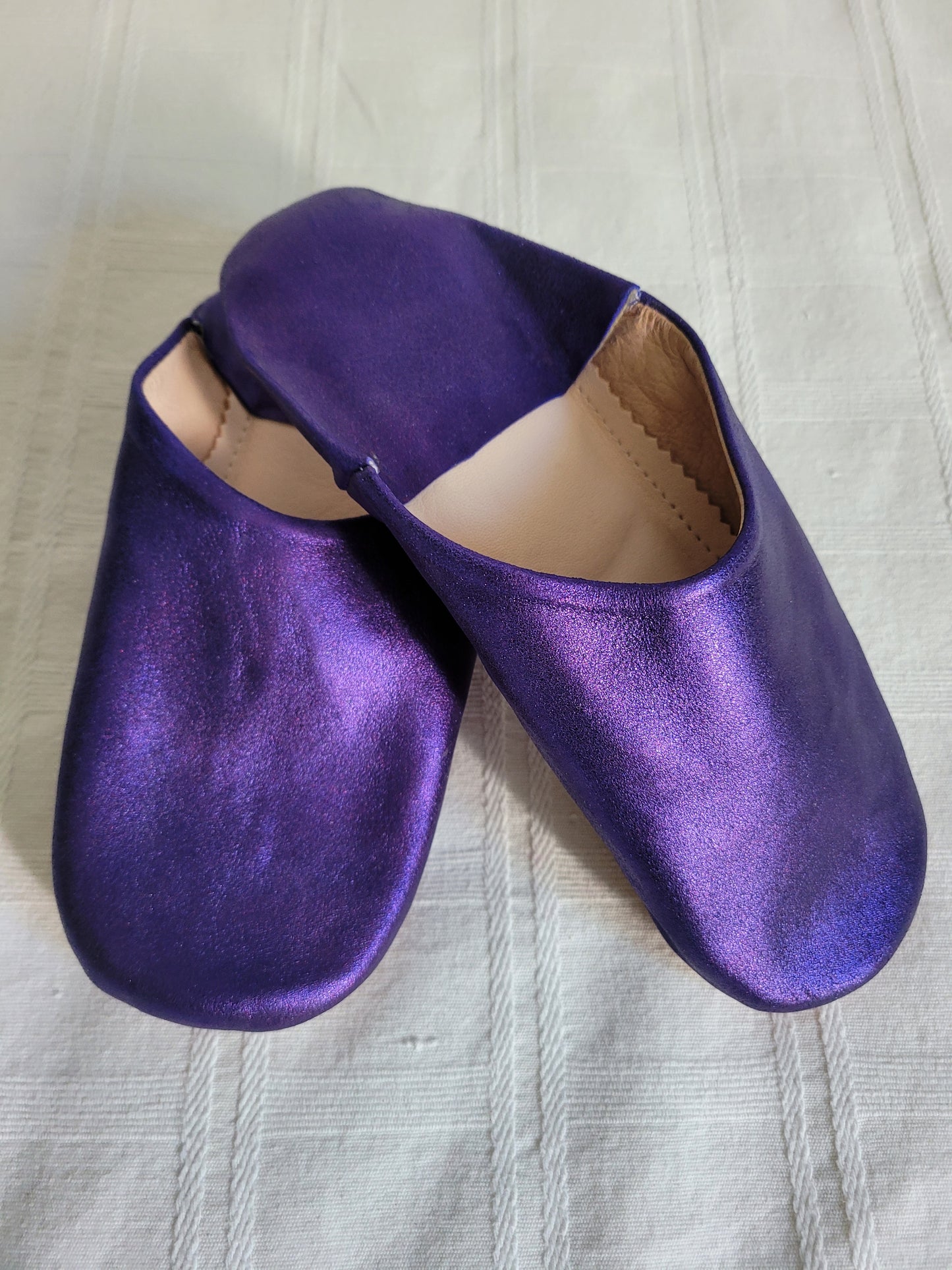 BABOUCHES VIOLET METALLIQUE
