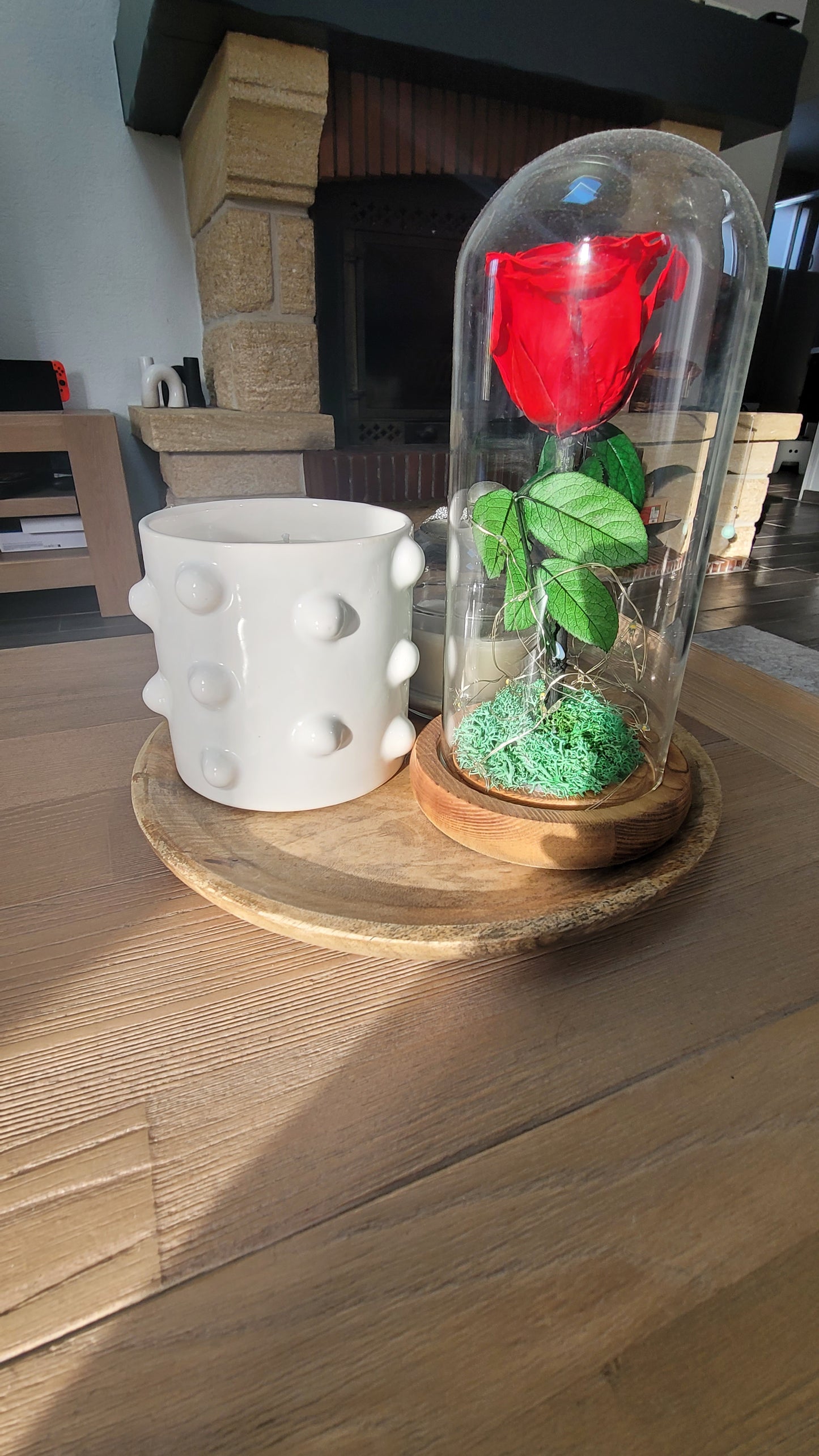 BOUGIE EN CERAMIQUE BLANC DECO BUBBLE