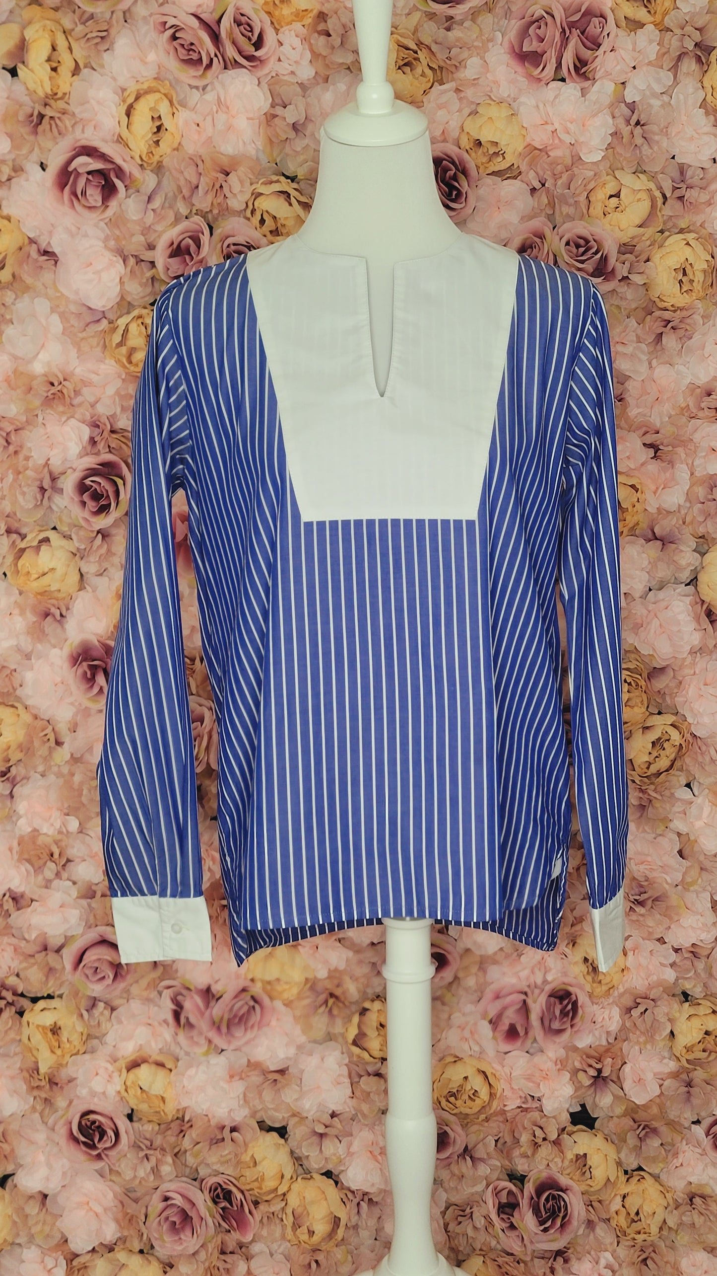 CHEMISE- TUNIQUE BICOLORE "SOFIA" en Coton — Élégance Décontractée