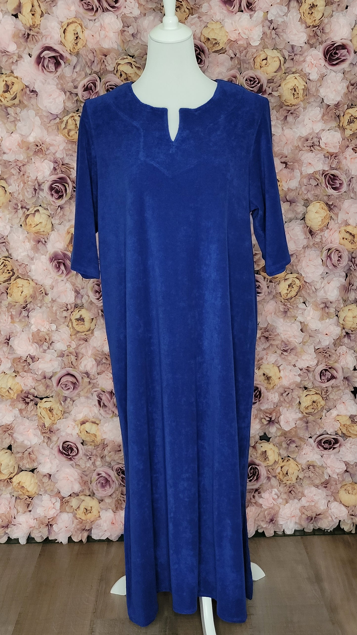 ROBE LONGUE "LOUISA" en Éponge Coton — Chic & Confortable