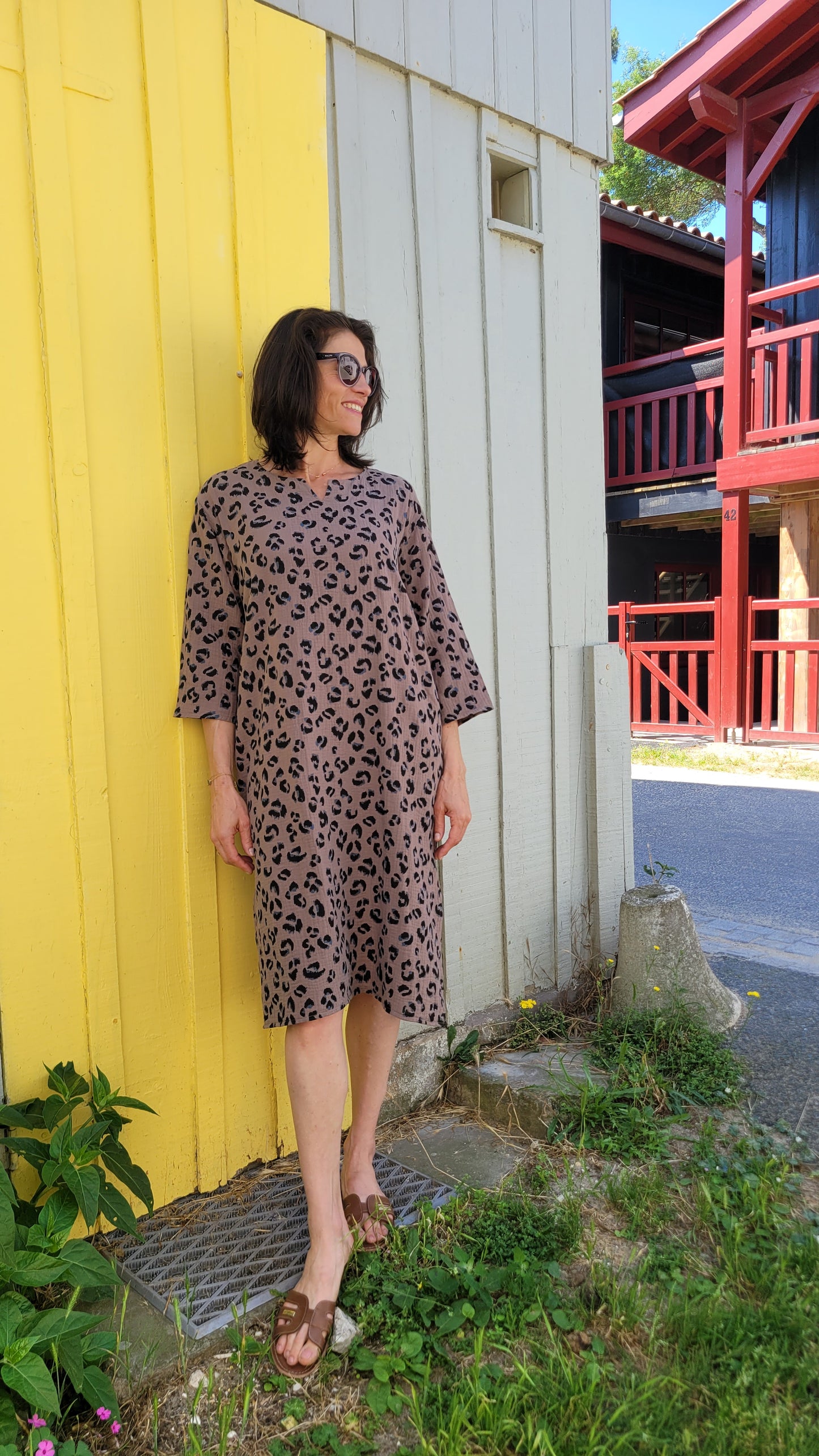 ROBE "SAVANA" Longue Légère en Double Gaze de Coton — Style Caftan Chic