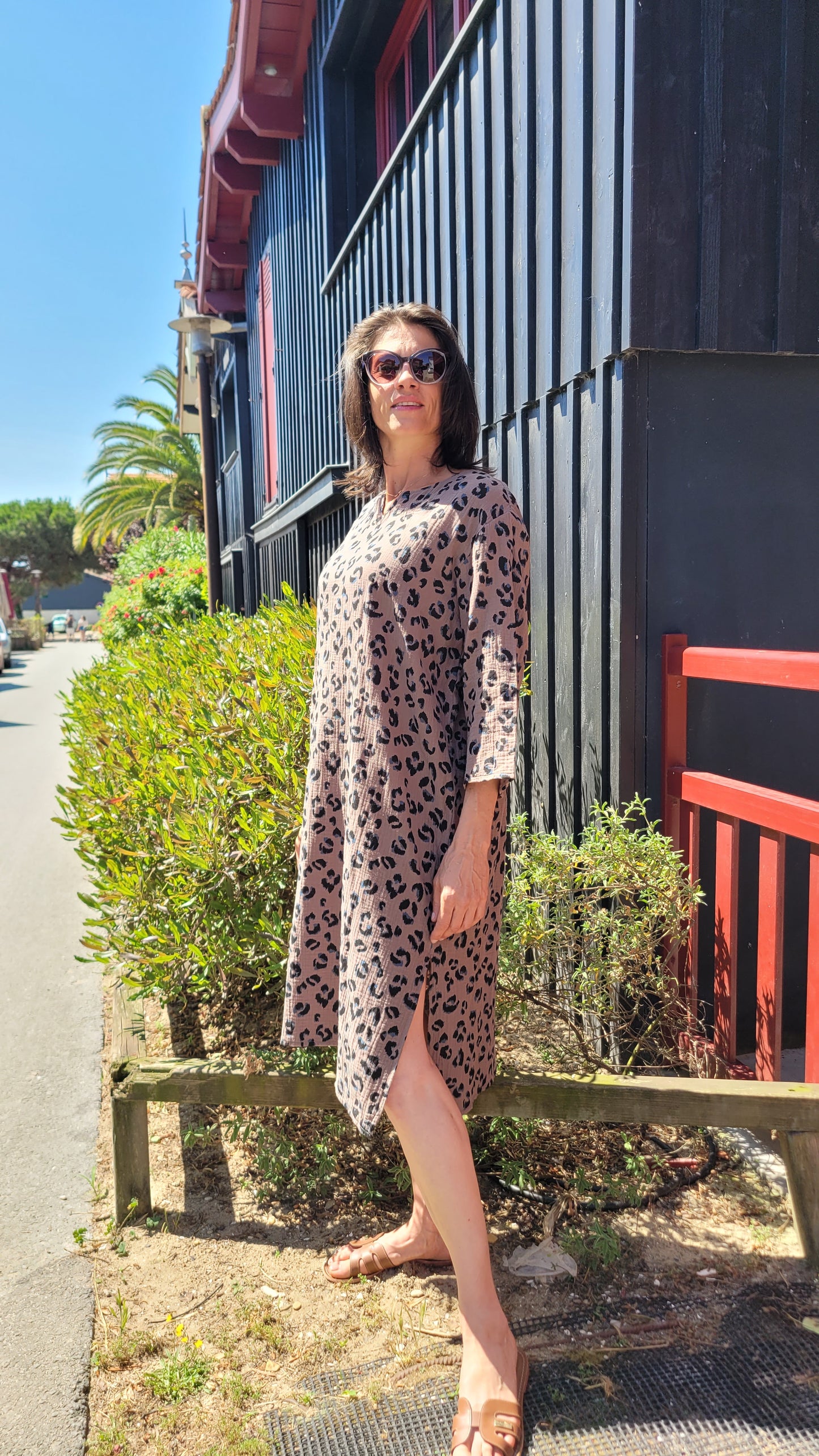ROBE "SAVANA" Longue Légère en Double Gaze de Coton — Style Caftan Chic