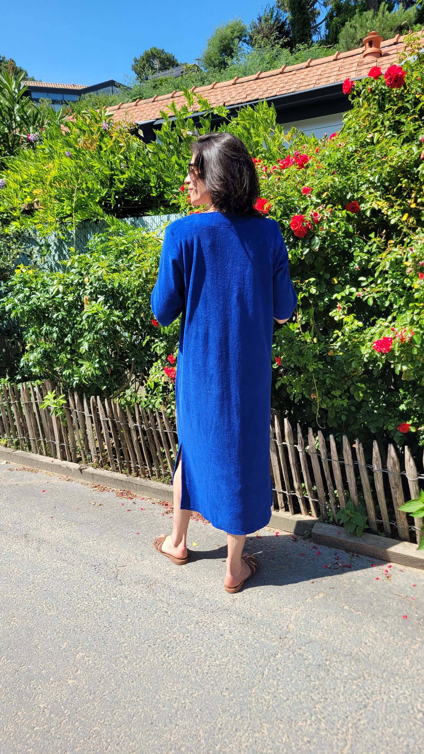 ROBE LONGUE "LOUISA" en Éponge Coton — Chic & Confortable