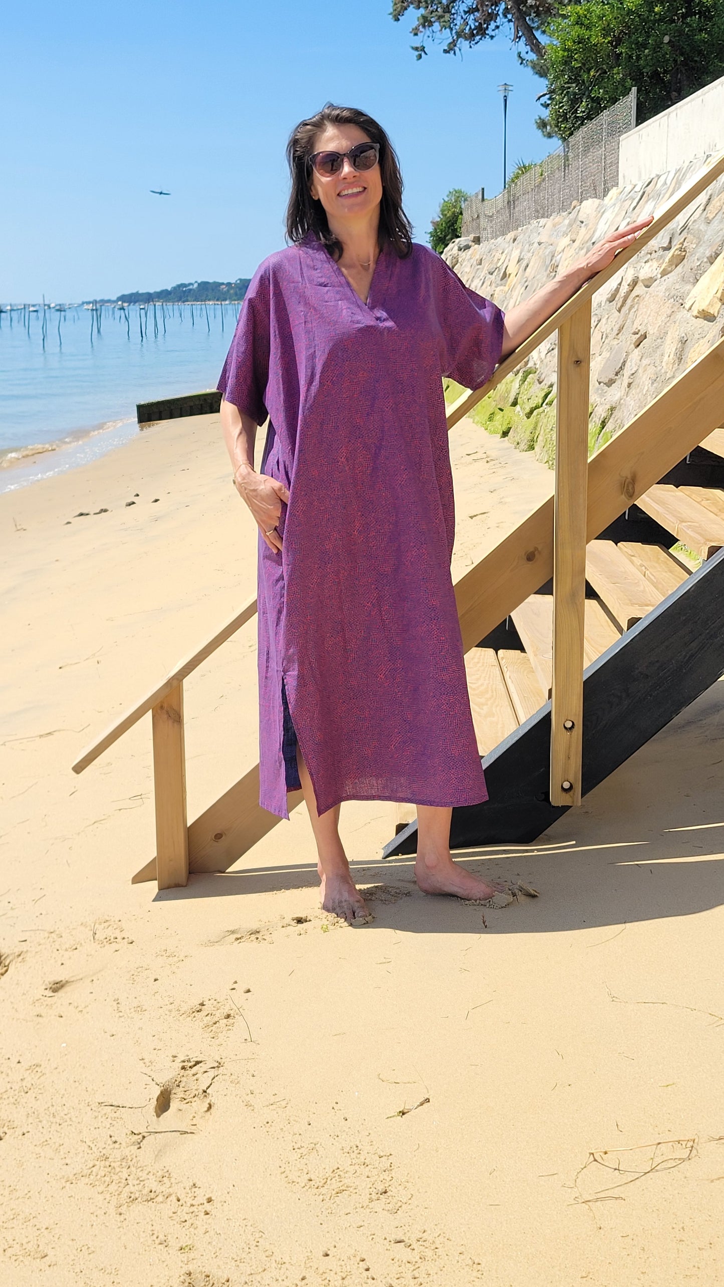 ROBE CAFTAN "MARRAKECH" Longue avec Poches — Chic & Polyvalente en Lin et Jeans