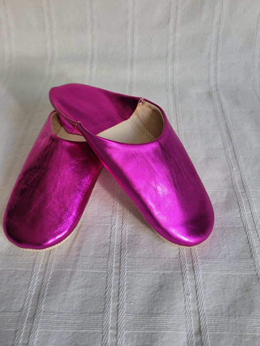 BABOUCHES FUSCHIA METALLIQUE