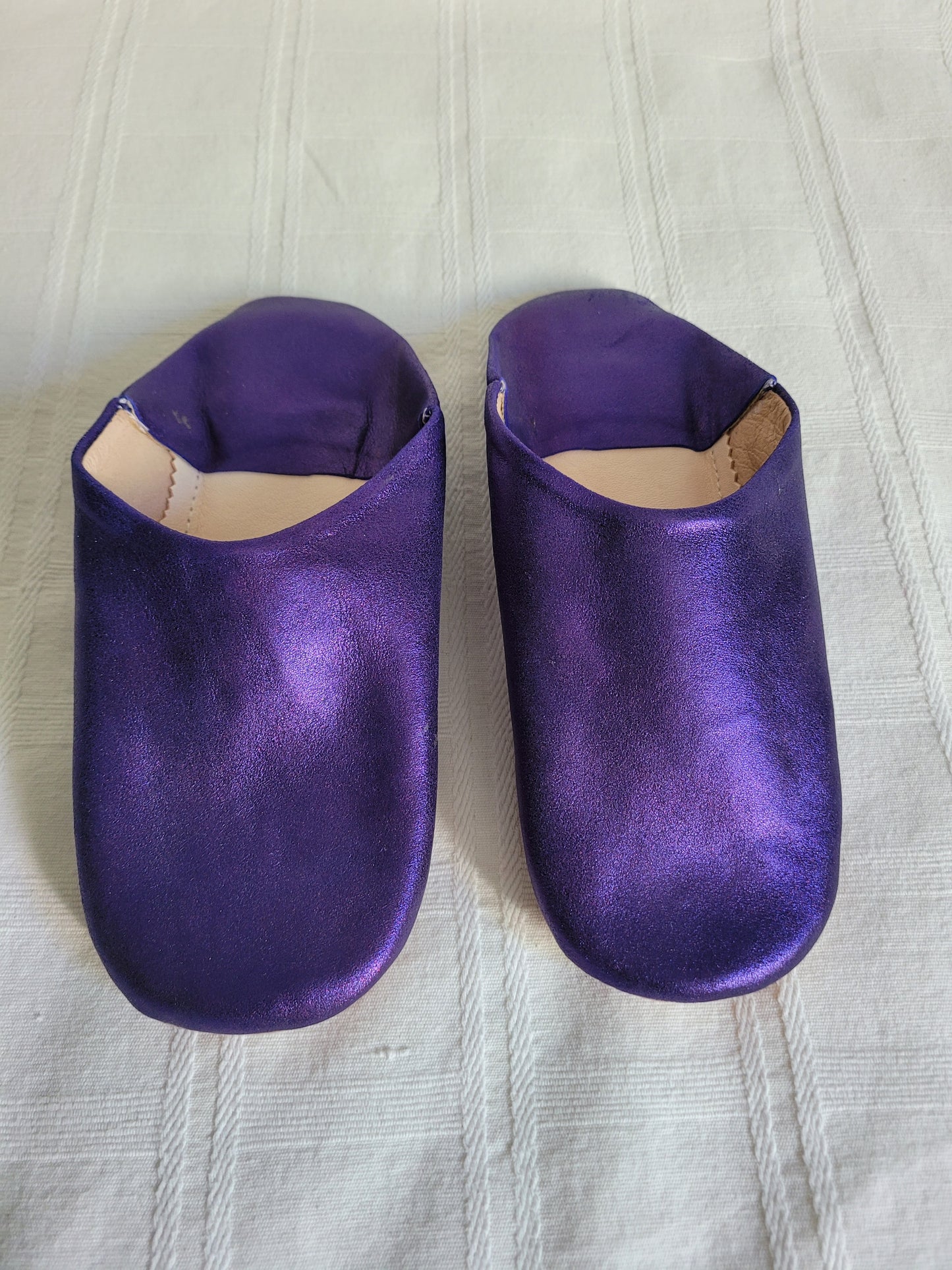 BABOUCHES VIOLET METALLIQUE