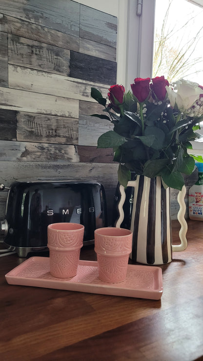 DUO VERRES ET ASSIETTE-PLATEAU SWAK