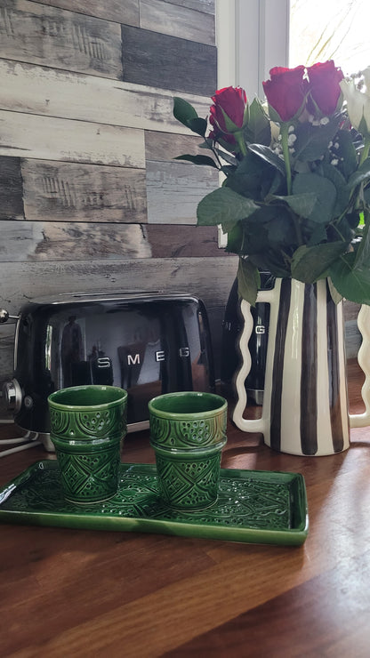 DUO VERRES ET ASSIETTE-PLATEAU SWAK