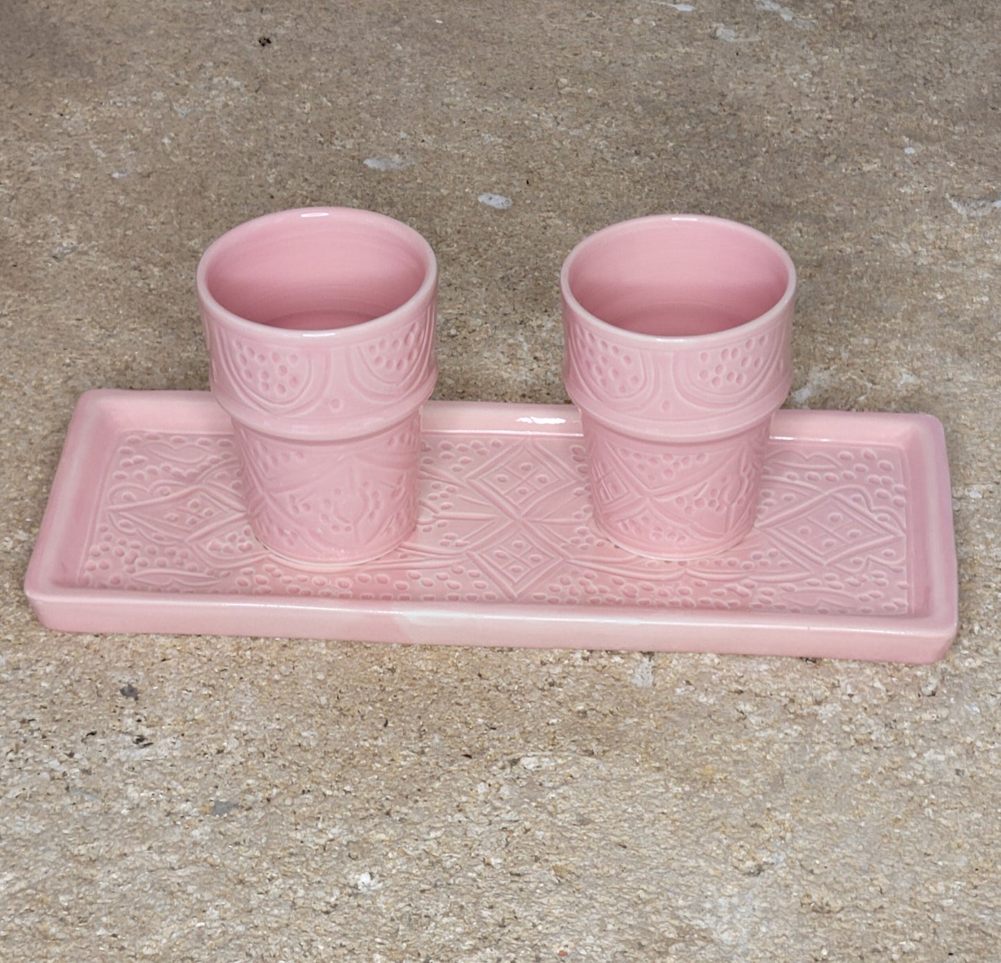 DUO VERRES ET ASSIETTE-PLATEAU SWAK