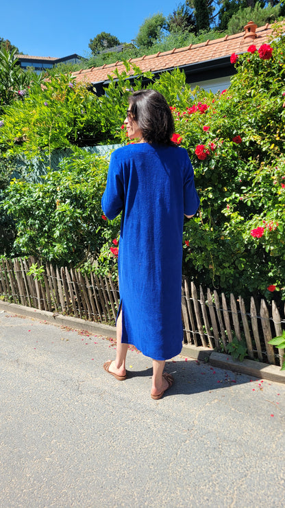 ROBE LONGUE "LOUISA" en Éponge Coton — Chic & Confortable