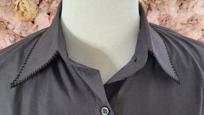 CHEMISE "TEDDY" 2.0 en Coton avec Manches et col  Brodés Randa — Élégance Artisanale