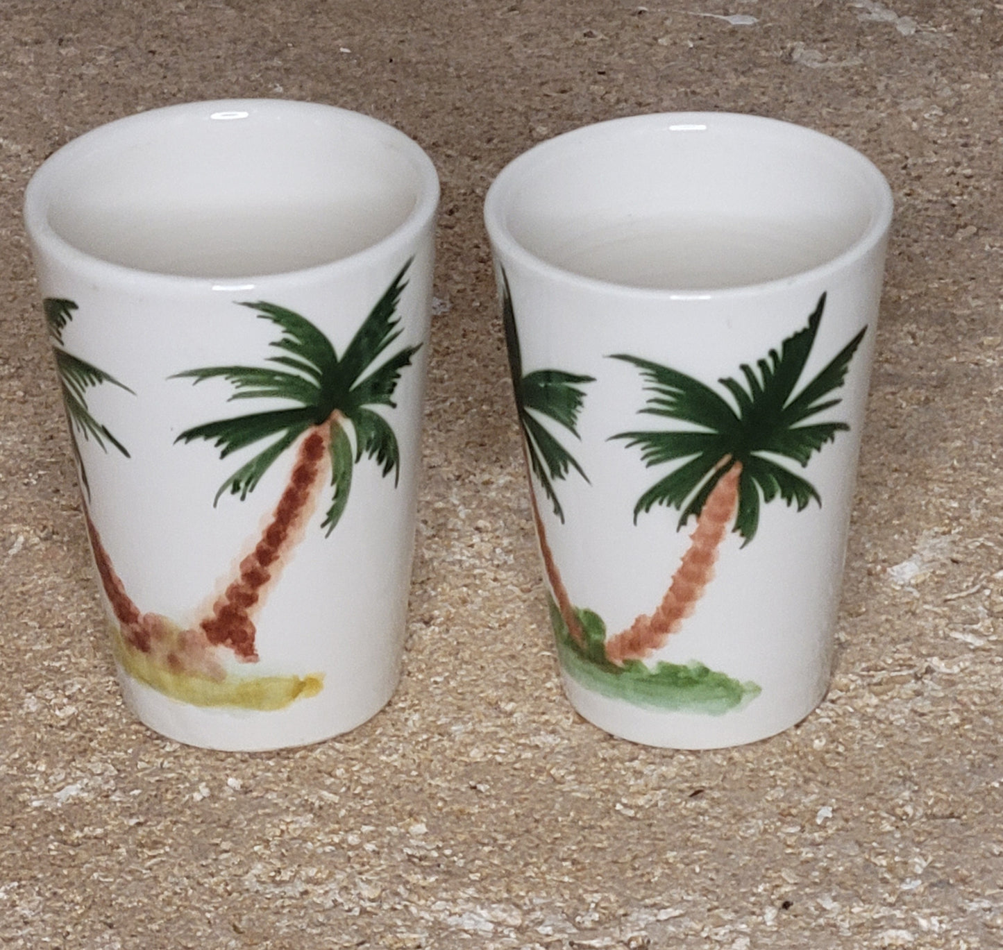 Lot de Tasses en Céramique Motif Cactus ou Palmiers