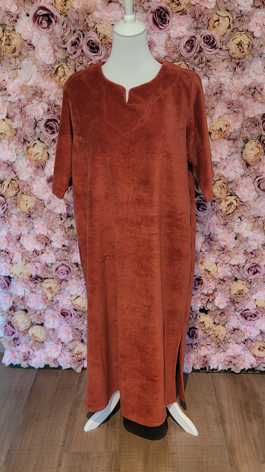 ROBE LONGUE "Hanna" en Éponge Coton — Chic & Confortable