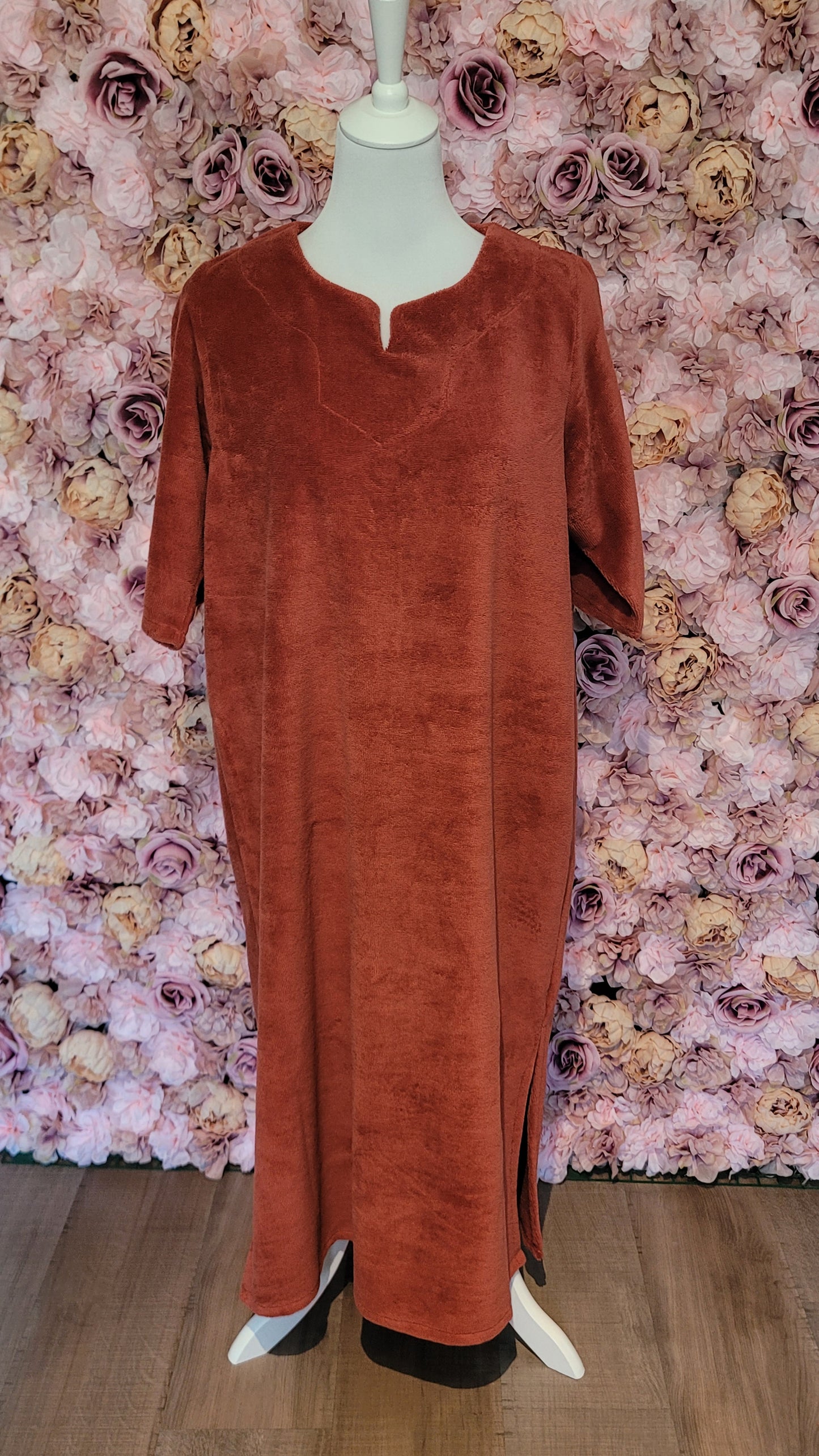 ROBE LONGUE "Hanna" en Éponge Coton — Chic & Confortable