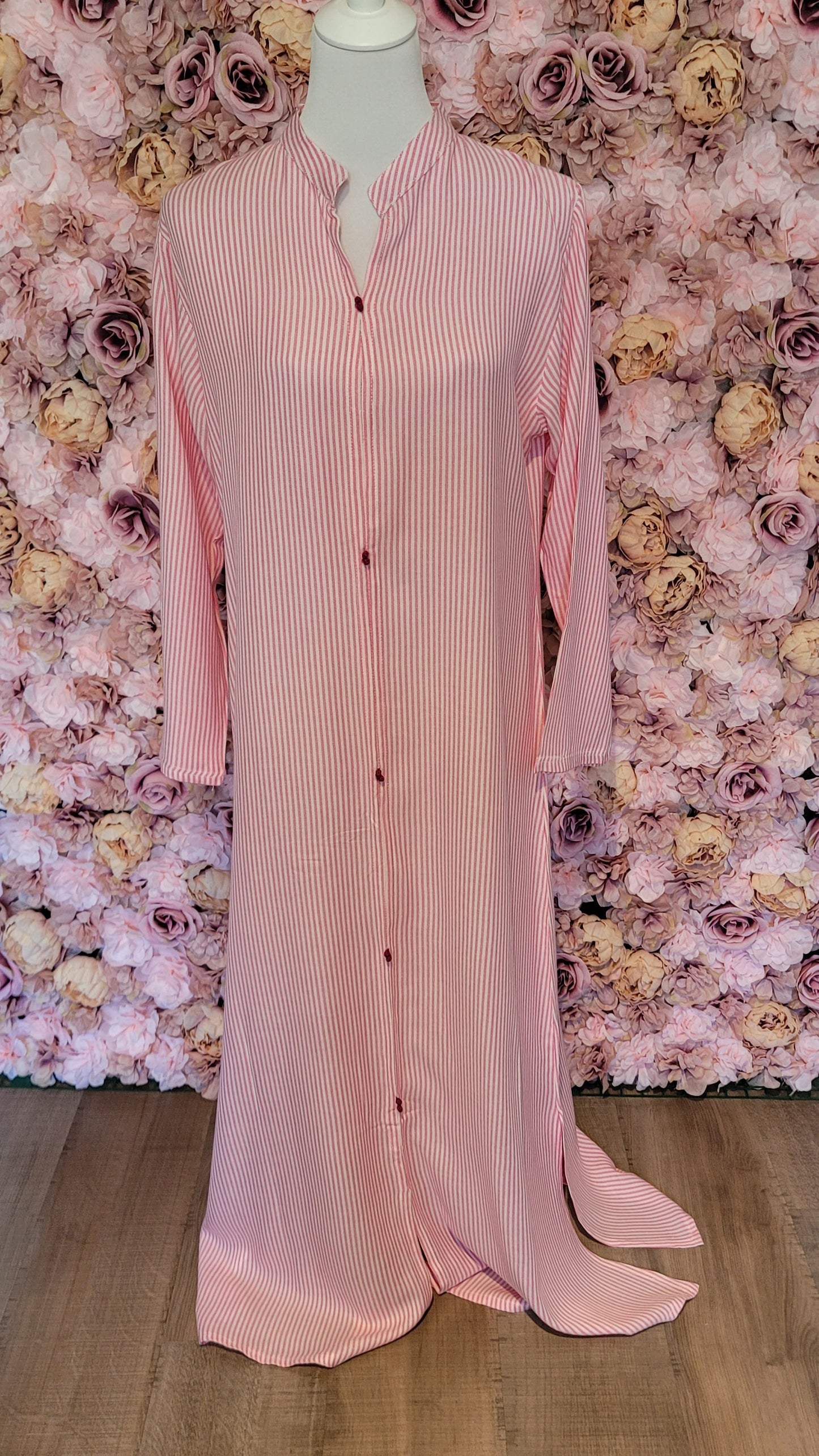 ROBE CAFTAN "FES" A Manches Longues — Chic & Polyvalente en coton-lin