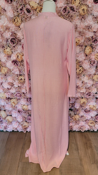 ROBE CAFTAN "FES" A Manches Longues — Chic & Polyvalente en coton-lin