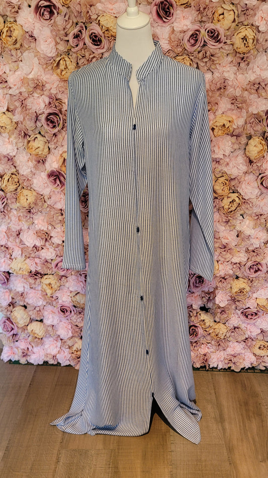 ROBE CAFTAN "FES" A Manches Longues — Chic & Polyvalente en coton-lin